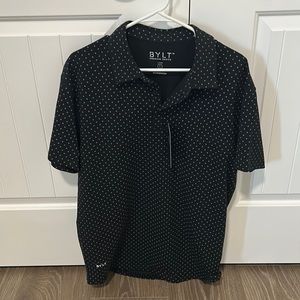 BYLT Dropcut Lux polo black/grey men’s size large. **Brand new with tags**